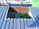Burned metal decking at the high roof for the metal stairs Facing North.jpg